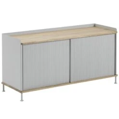 Muuto Enfold Sideboard, Low, Oak - Grey