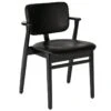 Artek Domus Chair, Black Stained Birch - Black Leather -Fatboy Sales Store 883Artek iso19 TH