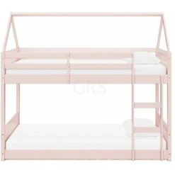 Miller Pink Wooden House Bunk Bed -Fatboy Sales Store 88494393 3