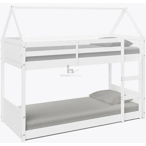 Miller White Wooden House Bunk Bed 3 Miller White Wooden House Bunk Bed