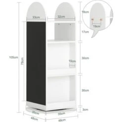 SoBuy 360-degree Rotating Children Kids Bookshelf Bookcase,KMB64-W 10 SoBuy 360-degree Rotating Children Kids Bookshelf Bookcase,KMB64-W -Fatboy Sales Store 88733566 4