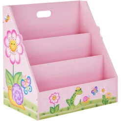 Magic Garden Toddler Bookshelf - L47 X W30 X H48 Cm - Pink/Green