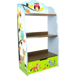 Toy Furniture Enchanted Woodland Bookshelf - L58 X W27 X H106 Cm - Blue/Green