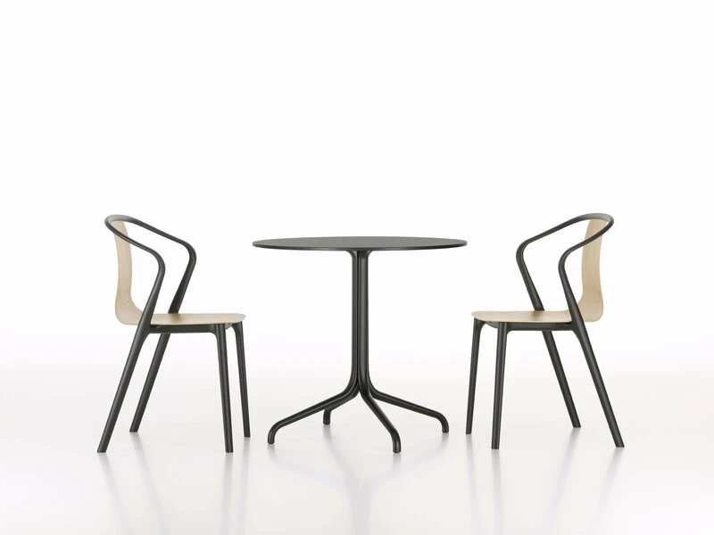 Vitra Belleville Armchair, Oak - Black 5 Vitra Belleville Armchair, Oak - Black - Image 3