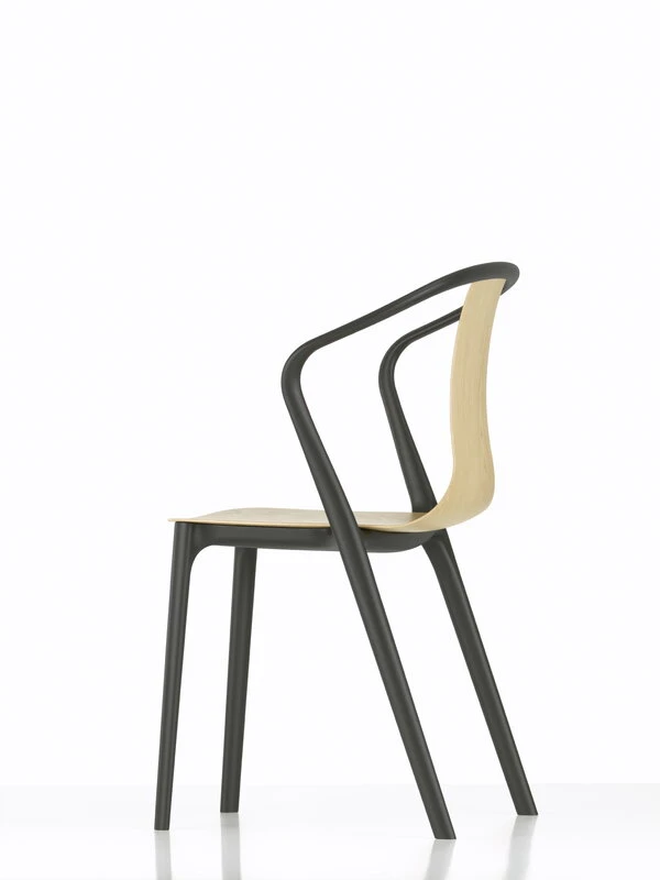 Vitra Belleville Armchair, Oak - Black 6 Vitra Belleville Armchair, Oak - Black - Image 4