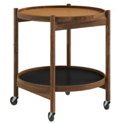 Brdr. Krüger Bølling Tray Table 50 Cm, Oiled Walnut - Clay