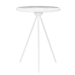 Hem Key Side Table, White