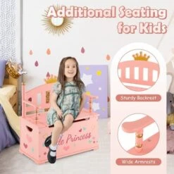 Wooden Toy Box Kids Bench Storage Chest Children'S Bedroom Organizer Cabinet -Fatboy Sales Store 90765081 4