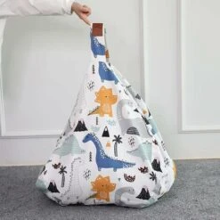 Kids Stuffed Animal Storage Bean Bag Chair Cover, Canvas Stripe Kids Toy Organizer Zipper Pouf (Dinosaur, 38) 9 Kids Stuffed Animal Storage Bean Bag Chair Cover, Canvas Stripe Kids Toy Organizer Zipper Pouf (Dinosaur, 38) -Fatboy Sales Store 91891493 3