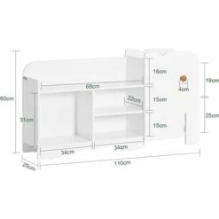 SoBuy Elephant Shape Toy Storage Display Shelf Rack,KMB62-W 9 SoBuy Elephant Shape Toy Storage Display Shelf Rack,KMB62-W -Fatboy Sales Store 92082860 3