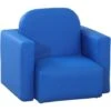 HOMCOM Kids Mini Sofa 2 In 1 Table Chair Set Armchair Seat For 3 Years Old Blue -Fatboy Sales Store 9380655 1