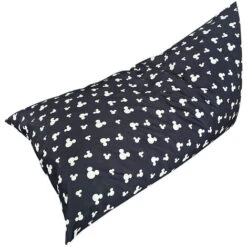 Disney Mickey Silhouette Print Bean Bag For Kids, Dark Grey, W109 X D70 X H65cm -Fatboy Sales Store 93899183 4
