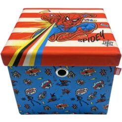 Disney Marvel Spider Man Square Ottoman With Storage For Kids, W35 X D40 X H35cm -Fatboy Sales Store 93899194 3