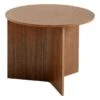 HAY Slit Wood Table, 45 Cm, Lacquered Walnut -Fatboy Sales Store 9440312009000 Slit Table Wood Round wb lacquer walnut