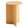 HAY Slit Wood Table, 35 Cm, High, Lacquered Oak -Fatboy Sales Store 9440351009000 Slit Table Wood Round High wb lacquer oak
