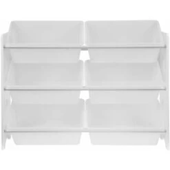 Storage Combination With 6 Boxes For Kids Toy, 84x29.5x60cm - Tobias - White -Fatboy Sales Store 95290310 4