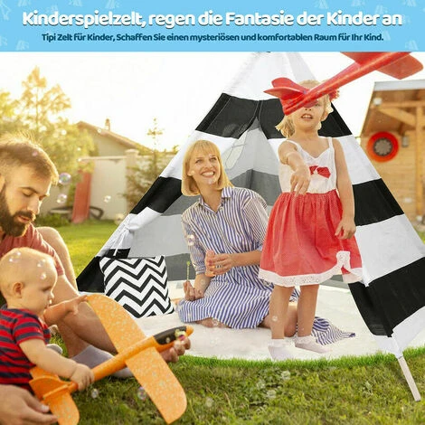 Tipi Tent Children's Tent Pennant Chain Garden Tent Indian Tent Play Tent Children's Tent 120x120CM 7 Tipi Tent Children's Tent Pennant Chain Garden Tent Indian Tent Play Tent Children's Tent 120x120CM - Image 5