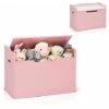 2-in-1 Modern Flip-top Storage Chest Wooden Storage Organizer Bench Toy Box Unit -Fatboy Sales Store 95946257 1