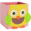 Cartoon Toy Storage Non-woven Fabric Storage Box Clothes Toys Storage Box Animal Design Collapsible Storage Box 27 27 27 Cm Pink Bird 1 Piece -Fatboy Sales Store 95949869 1
