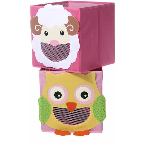 Cartoon Toy Storage Non-woven Fabric Storage Box Clothes Toys Storage Box Animal Design Collapsible Storage Box 27 27 27 Cm Pink Bird 1 Piece 4 Cartoon Toy Storage Non-woven Fabric Storage Box Clothes Toys Storage Box Animal Design Collapsible Storage Box 27 27 27 Cm Pink Bird 1 Piece - Image 2