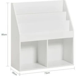 SoBuy Children's Storage Book Shelf Storage Display Rack Holder,KMB01-W -Fatboy Sales Store 9761726 4