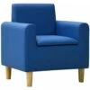 Blue Leatherette Children's Sofa -Fatboy Sales Store 99563676 1