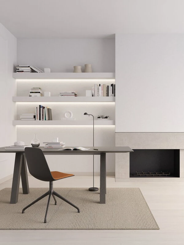 Viccarbe Maarten Chair, Pyramid Swivel Base, Black - Brown Seat Cushion 4 Viccarbe Maarten Chair, Pyramid Swivel Base, Black - Brown Seat Cushion - Image 2