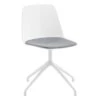 Viccarbe Maarten Chair, Pyramid Swivel Base, White - Grey Seat Cushion -Fatboy Sales Store A7UFSP H