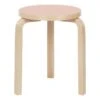 Artek Aalto Stool 60, Powder Linoleum - Birch -Fatboy Sales Store AK071999 4185