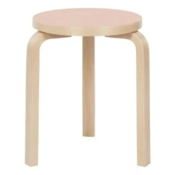 Artek Aalto Stool 60, Powder Linoleum - Birch