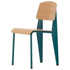 Vitra Standard Chair, Prouvé Bleu Dynastie - Oak