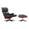 Vitra Eames Lounge Chair&Ottoman, Classic Size, Palisander - Black 1 Vitra Eames Lounge Chair&Ottoman, Classic Size, Palisander - Black -Fatboy Sales Store AK41212202 L40 66 05 01