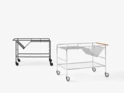 &Tradition Alima NDS1 Trolley, Matt Black - Lacquered Walnut -Fatboy Sales Store Alima NDS1 Matt Black amp Chrome