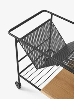 &Tradition Alima NDS1 Trolley, Matt Black - Lacquered Oak -Fatboy Sales Store Alima NDS1 Matt Black w Oak Tray Detail