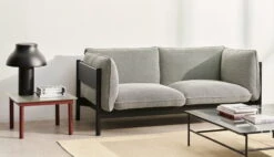 HAY Kofi Table 80 X 80 Cm, Barn Red Lacquered Oak - Reeded Glass -Fatboy Sales Store Arbour 2 Seater DOT 1682 02 Bianco Nero black wb lacquer beech Kofi clear reeded glass barn red wb lacquer oak PC Table Lamp soft black