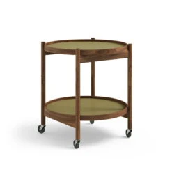 Brdr. Krüger Bølling Tray Table 50 Cm, Oiled Walnut - Leaf -Fatboy Sales Store Bolling Tray Table Walnut 26 Leaf LE