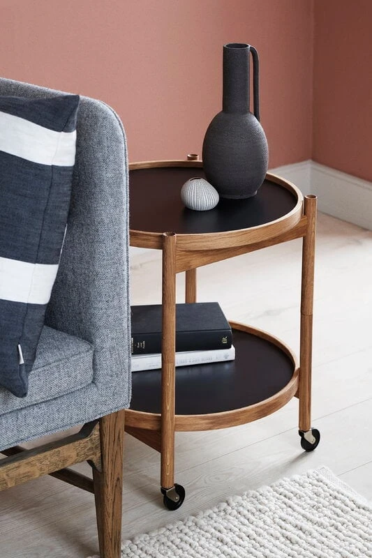 Brdr. Krüger Bølling Tray Table 50 Cm, Fumed Oak - Stone 7 Brdr. Krüger Bølling Tray Table 50 Cm, Fumed Oak - Stone - Image 5