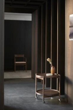 Brdr. Krüger Bølling Tray Table 50 Cm, Oiled Walnut - Leaf -Fatboy Sales Store BollingTrayTable Earth 3 Photocredit Michael Rygaard 1