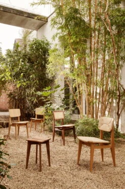 GUBI C-Chair, Cane - Oiled Walnut -Fatboy Sales Store C ChairDiningChair TrefleStool 02