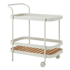 Cane-line Roll Bar Trolley, Teak - White