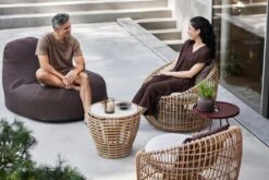 Cane-line Cozy Bean Bag, Dark Bordeaux -Fatboy Sales Store Cozy bean bag chair nest round chair