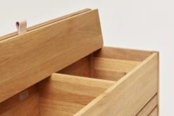 Form & Refine A Line Storage Bench, 111 Cm, Oak -Fatboy Sales Store F R A line storage bench oak detail strap
