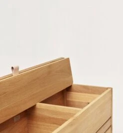Form & Refine A Line Storage Bench, 111 Cm, Oak -Fatboy Sales Store F R A line storage bench oak detail strap high