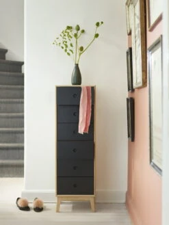 FDB Møbler F23 Butler Dresser, High, Oak - Black -Fatboy Sales Store F23 high