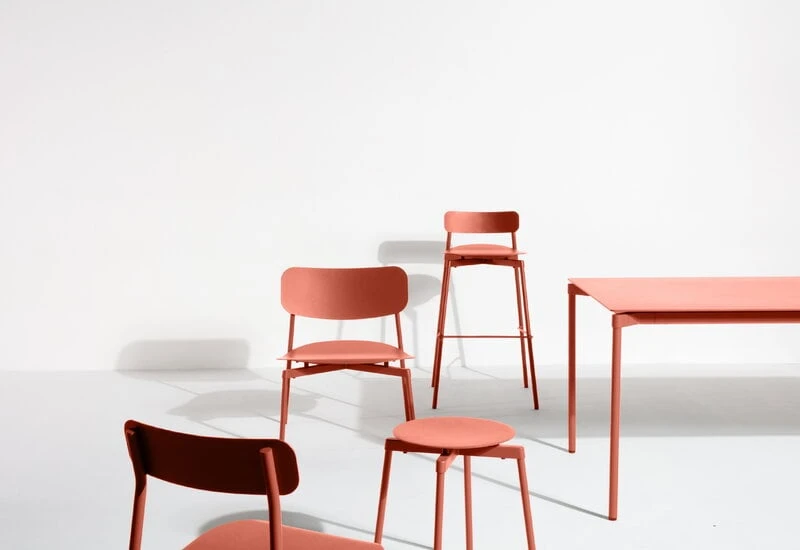 Petite Friture Fromme Bar Stool, 75 Cm, Coral 4 Petite Friture Fromme Bar Stool, 75 Cm, Coral - Image 2