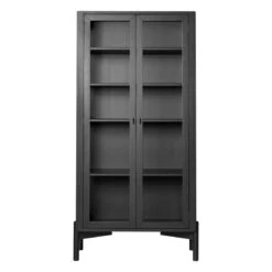 FDB Møbler A90 Boderne Display Case, 178 Cm, Black Beech