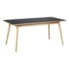 FDB Møbler C35B Dining Table, 160 X 82 Cm, Oak - Black Linoleum