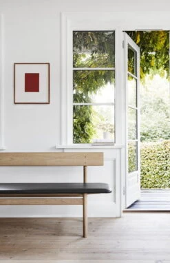 Fredericia Mogensen 3171 Bench, Oiled Oak - Black Leather -Fatboy Sales Store FF DD2021 BM Bench 2