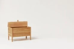 Form & Refine A Line Storage Bench, 68 Cm, Oak -Fatboy Sales Store FR A Line Storage bench 68 oak perspective open