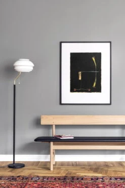 Fredericia Mogensen 3171 Bench, Oiled Oak - Black Leather -Fatboy Sales Store Fds7 muokattu